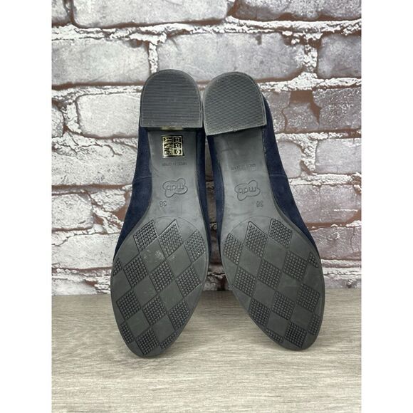 Modabella Navy Blue Suede Leather Round Toe Dress Heels Women’s Sz 38EU/7.5M US - Picture 9 of 16